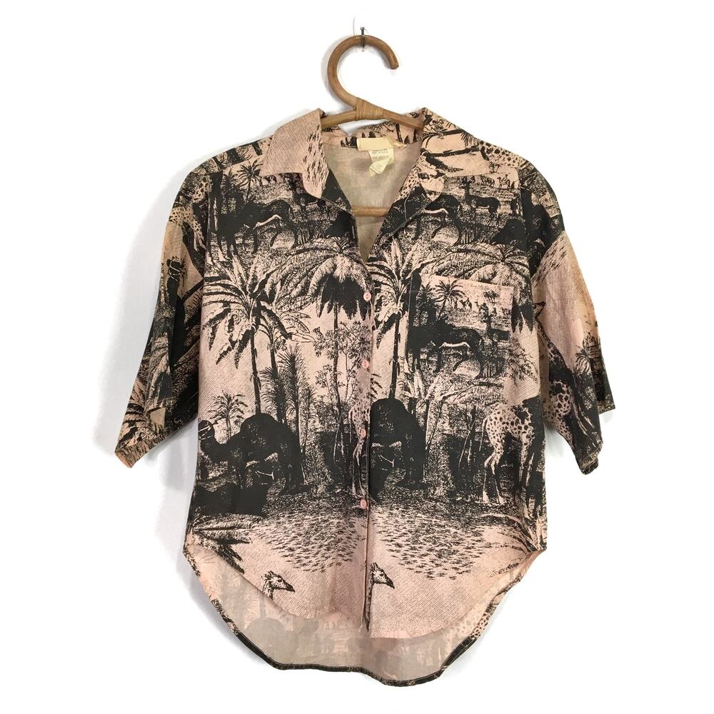 Vintage Randy With Love California button up Safari shirt Size Medium / Large